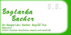 boglarka bacher business card